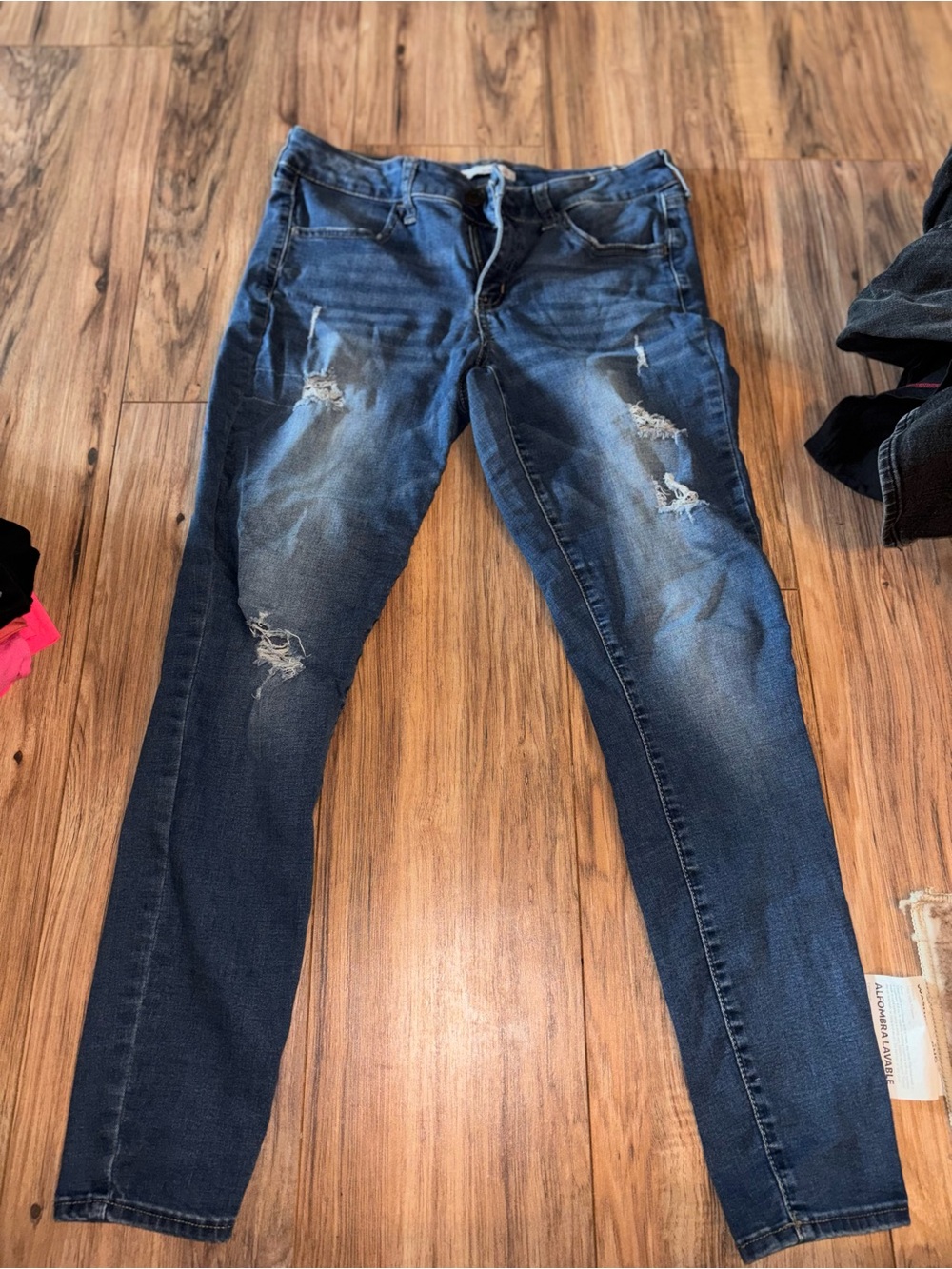 SO Distressed Dark Blue Skinny Jeans